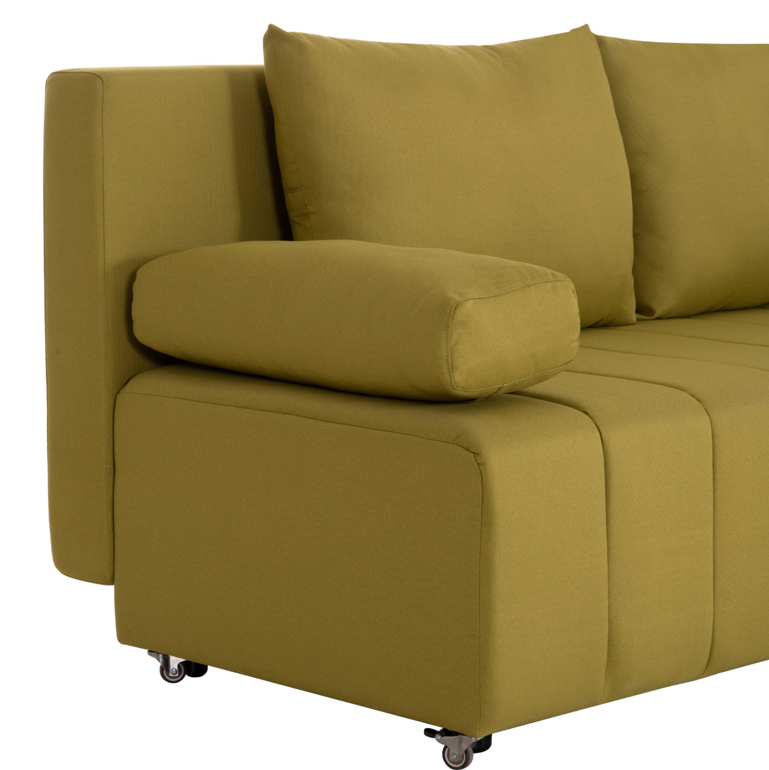 SOFA-BED 3-SEATER KEND HM3313.07 FABRIC IN LIGHT GREEN 188x85x82Hcm.