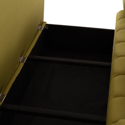 SOFA-BED 3-SEATER KEND HM3313.07 FABRIC IN LIGHT GREEN 188x85x82Hcm.