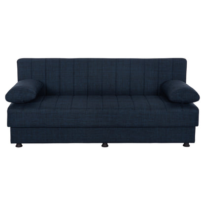 ANDRI HM3239.07, SOFA-BED, 3 SEATER, BLUE FABRIC- 180x83x74Η