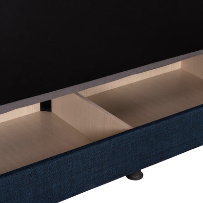 ANDRI HM3239.07, SOFA-BED, 3 SEATER, BLUE FABRIC- 180x83x74Η