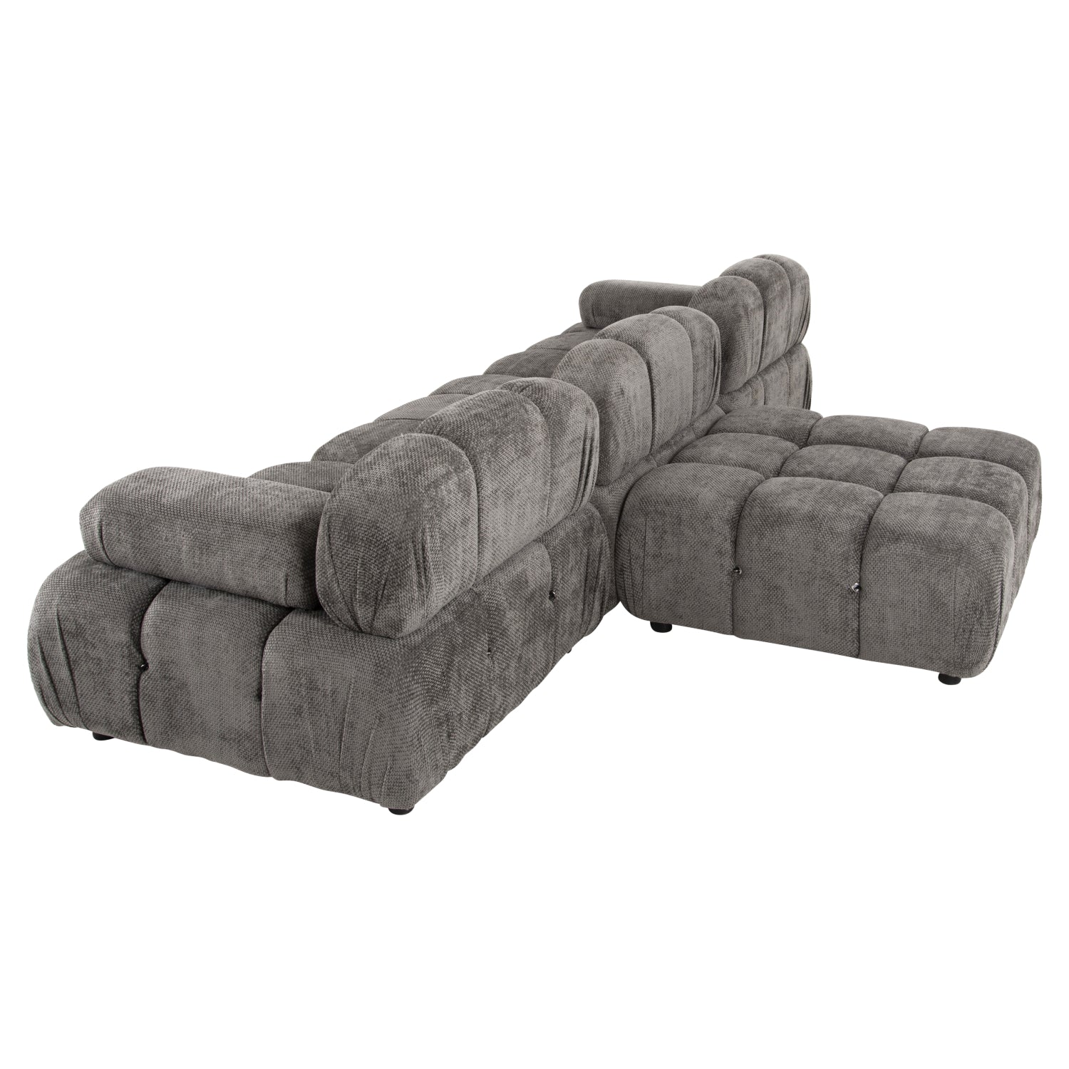 POLYMORPHIC SOFA SHIFTER HM6073.02 TEXTURED FABRIC IN GREY COLOR 290x196x76Hcm.