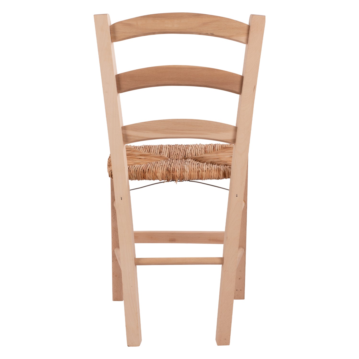Traditional unpainted chair Paros from solid beech wood with straw HM10379.02