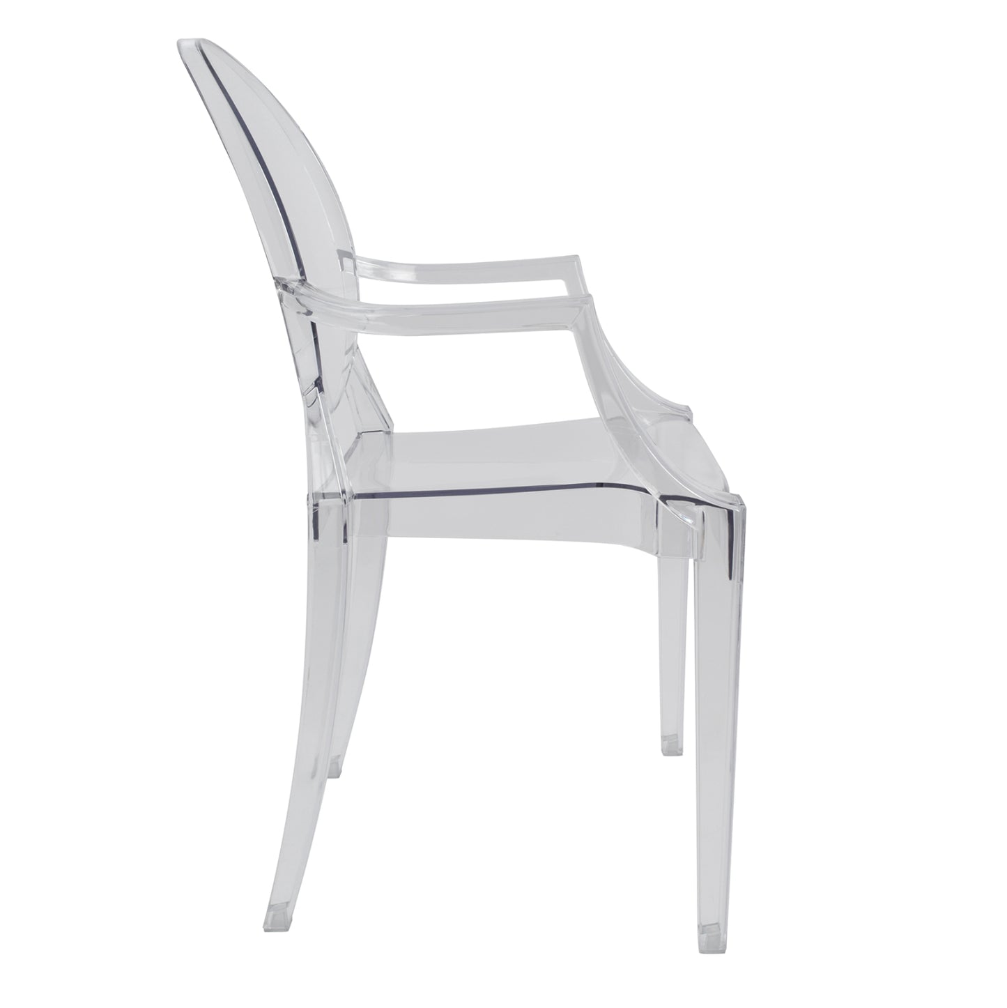 Chair acrylic clear with arms Aramis HM0169 52,2x56,5x92Ηcm