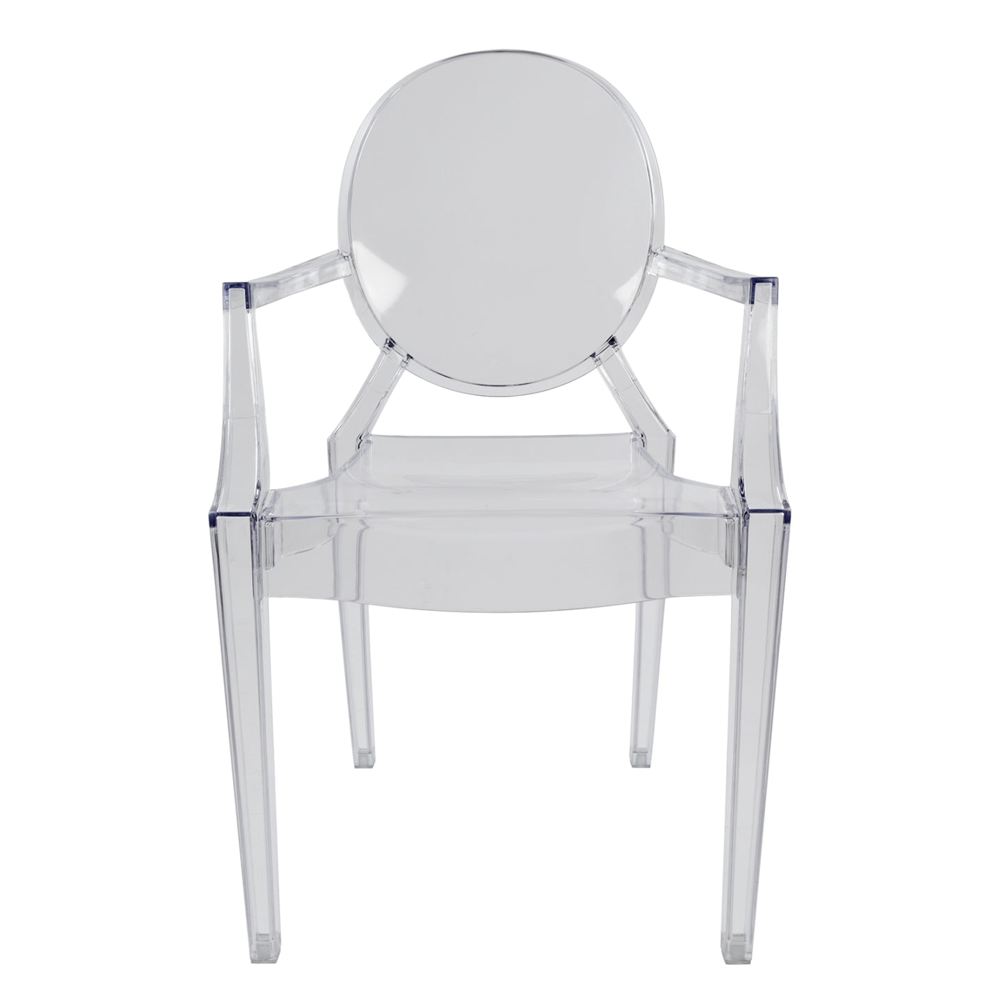 Chair acrylic clear with arms Aramis HM0169 52,2x56,5x92Ηcm
