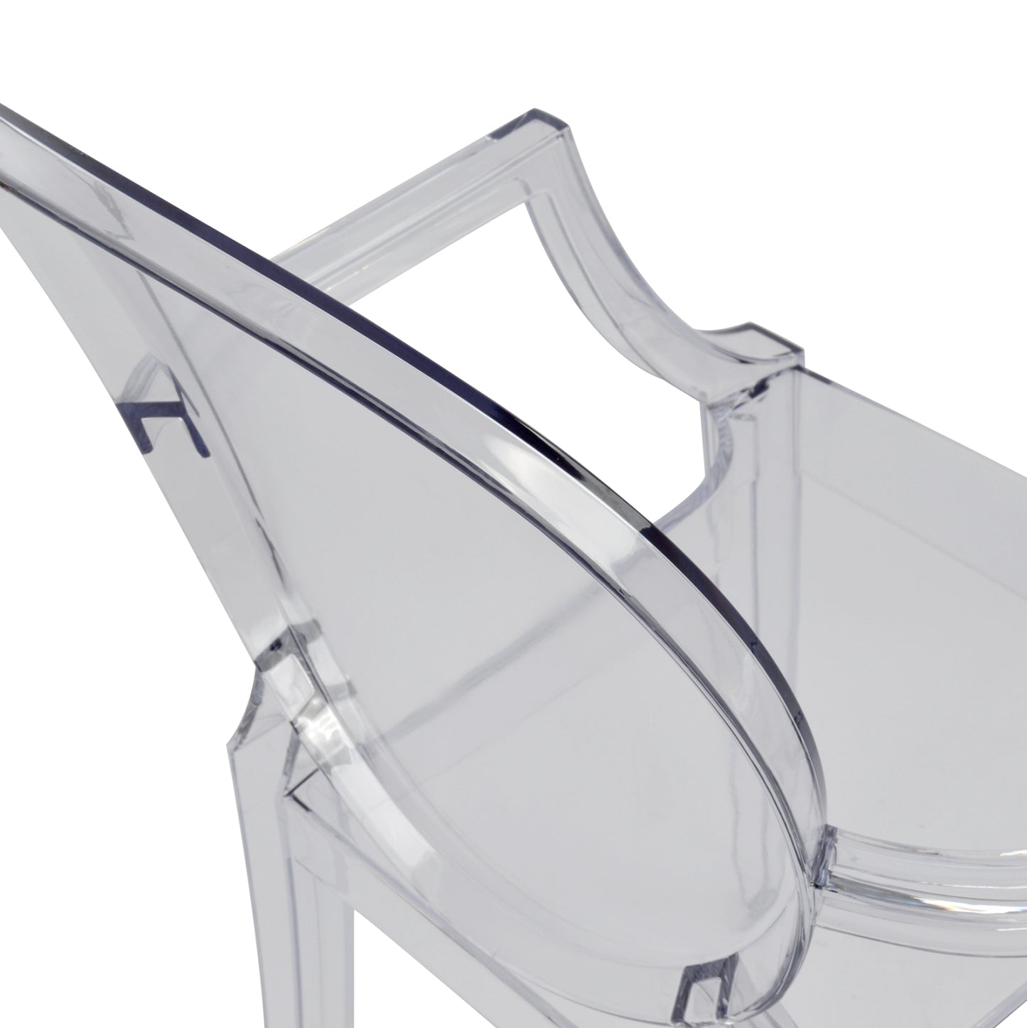 Chair acrylic clear with arms Aramis HM0169 52,2x56,5x92Ηcm