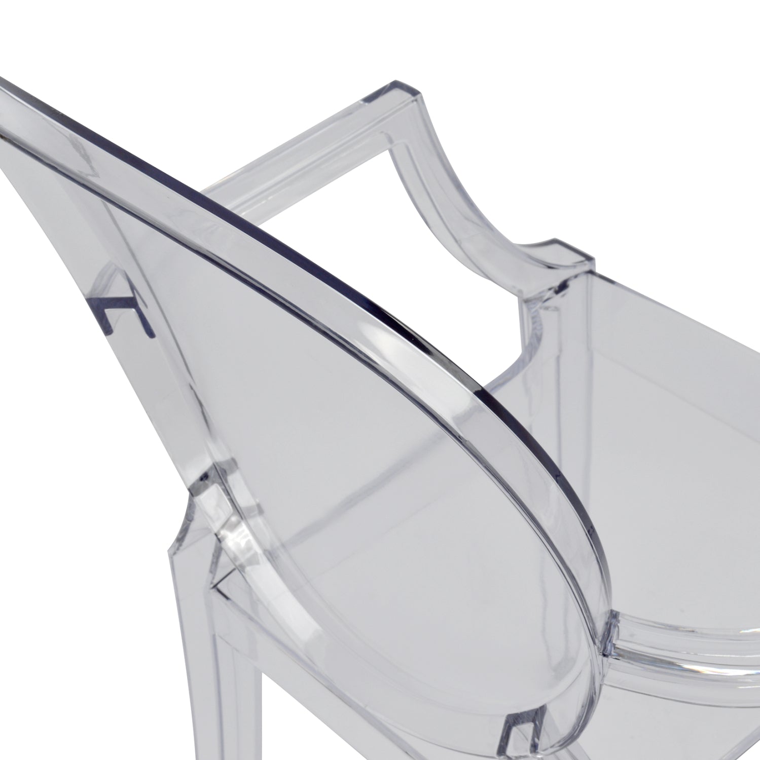 Chair acrylic clear with arms Aramis HM0169 52,2x56,5x92Ηcm