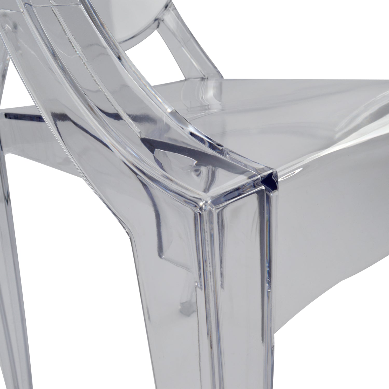 Chair acrylic clear with arms Aramis HM0169 52,2x56,5x92Ηcm
