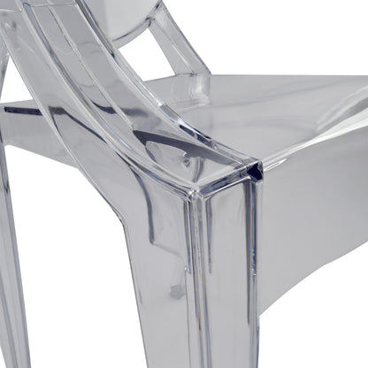 Chair acrylic clear with arms Aramis HM0169 52,2x56,5x92Ηcm