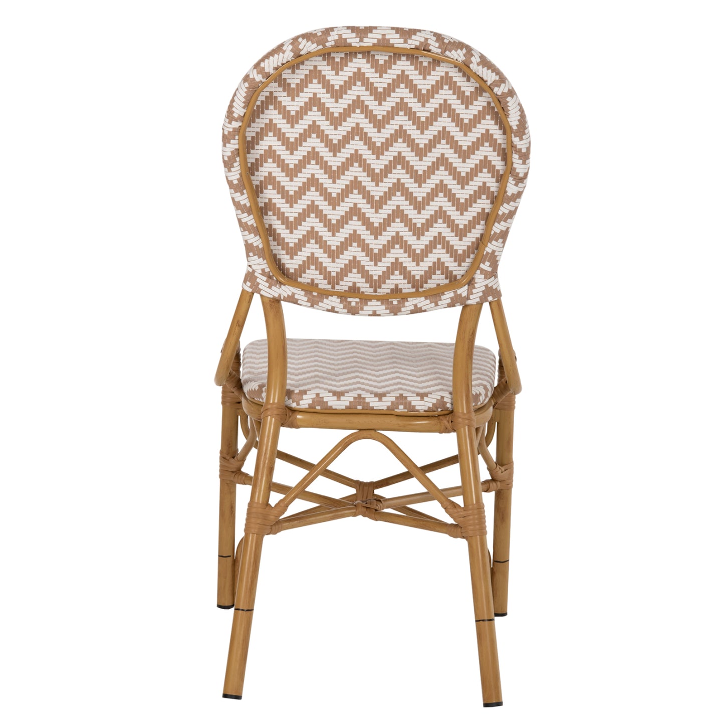CHAIR ALUMINUM HM5927.03 BAMBOO LOOK NATURAL-WHITE 46x56x95Hcm.