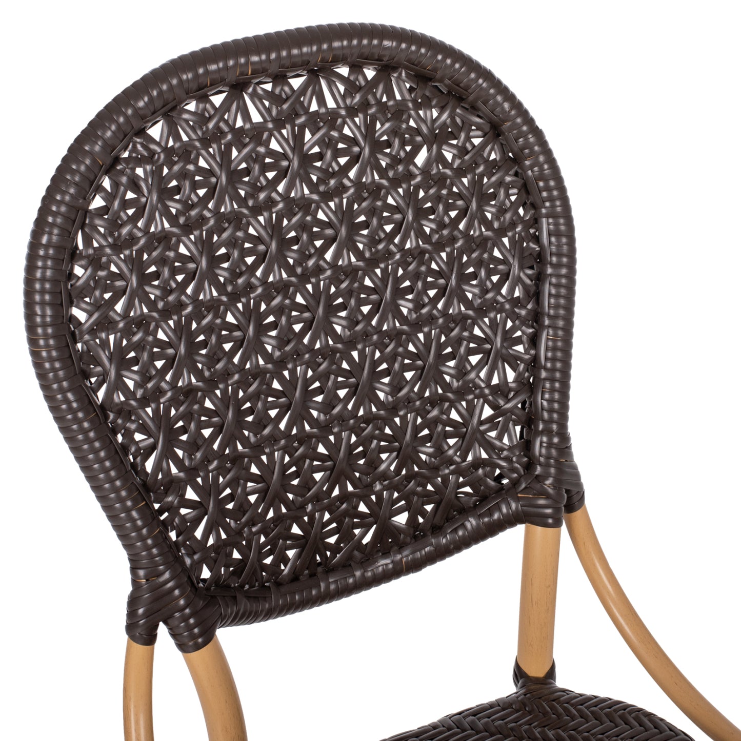 CHAIR ALUMINUM BAMBOO LOOK AND PE RATTAN IN BROWN HM5925.01 47x58x95Hcm.