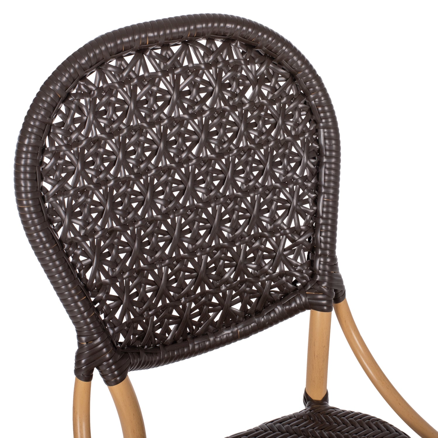 CHAIR ALUMINUM BAMBOO LOOK AND PE RATTAN IN BROWN HM5925.01 47x58x95Hcm.