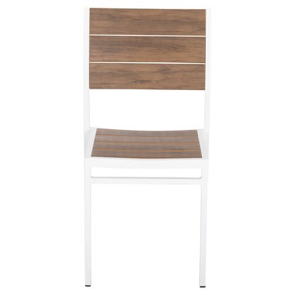 ALUMINUM CHAIR SAGA HM6063.01 WHITE WITH POLYWOOD 46x52x86Hcm.