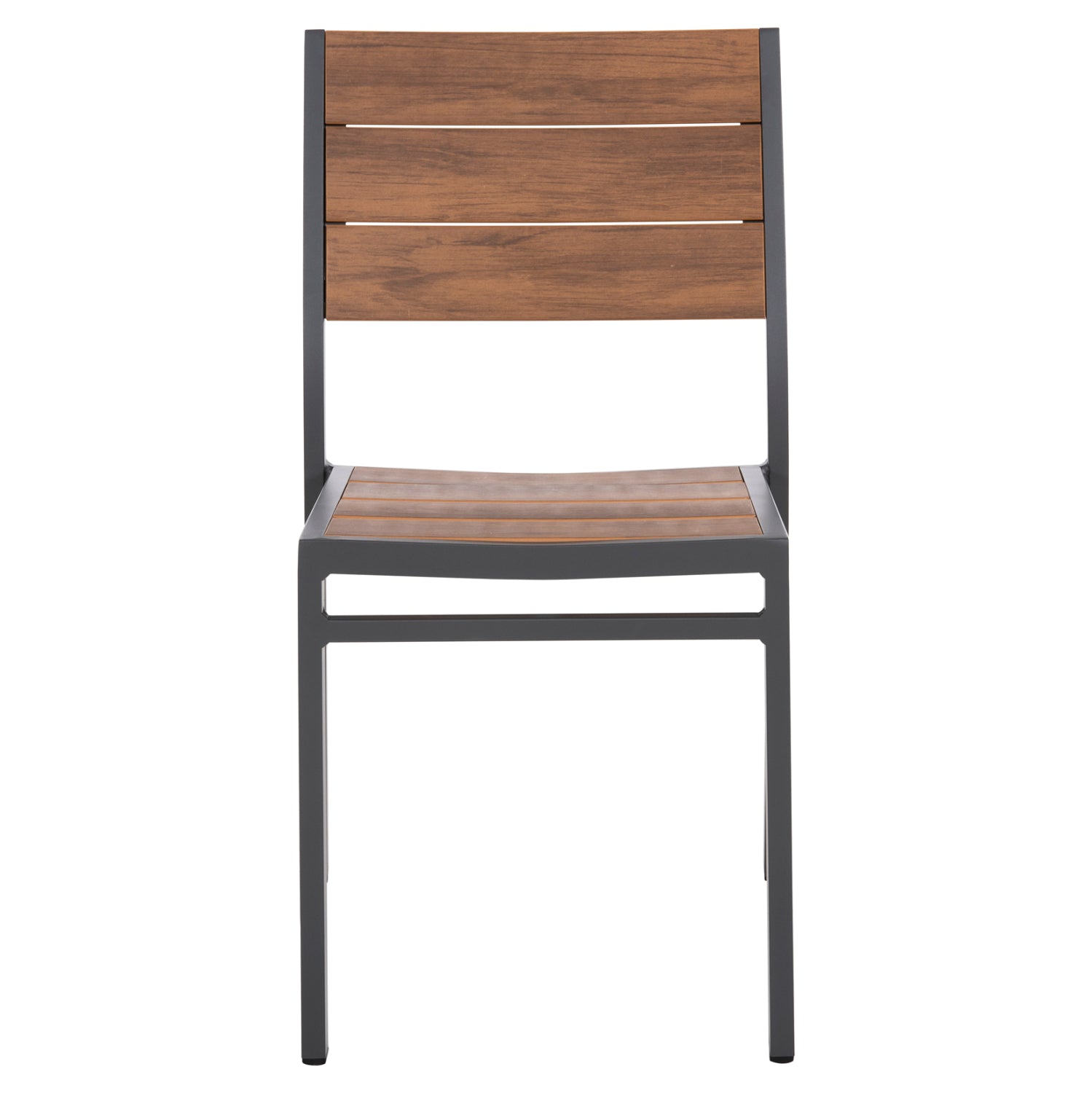 ALUMINUM CHAIR SAGA HM6063.02 DARK GREY WITH POLYWOOD 46x52x86Hcm.