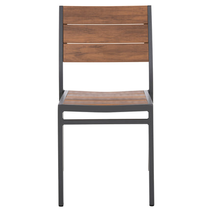 ALUMINUM CHAIR SAGA HM6063.02 DARK GREY WITH POLYWOOD 46x52x86Hcm.