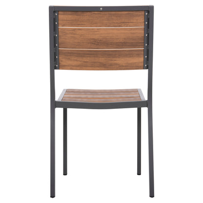ALUMINUM CHAIR SAGA HM6063.02 DARK GREY WITH POLYWOOD 46x52x86Hcm.