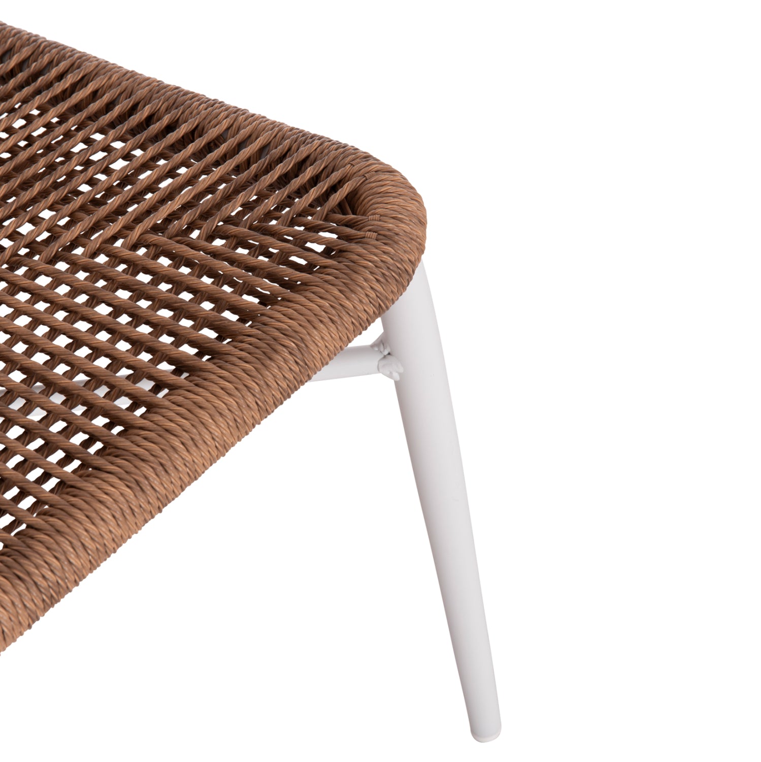 ALUMINUM CHAIR LYNN HM6267.02 WHITE FRAME-P.E. RATTAN IN NATURAL COLOR 57x61x79Hcm.