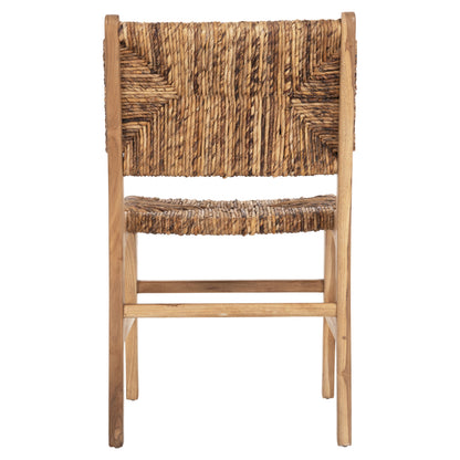 CHAIR HM9399.11 TEAK WOOD WITH STRAW MATTING ON BACKREST AND SEAT NATURAL COLOR 51x60,5x86Hcm