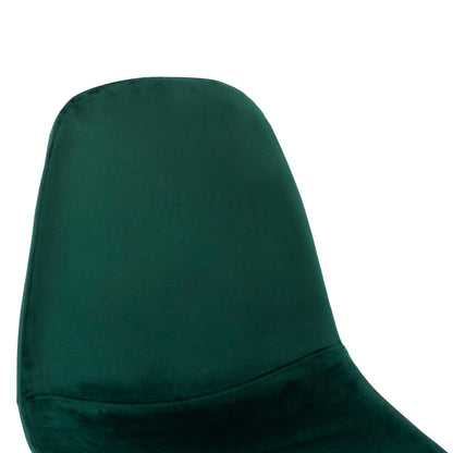 Dining Chair Leonardo Cypress Green Velvet with metallic legs HM00100.23 45x53x85 cm.