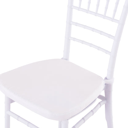 CATERING CHAIR TIFFANY WITH CUSHION HM21104 WHITE POLYPROPYLENE 39x47x89Hcm.