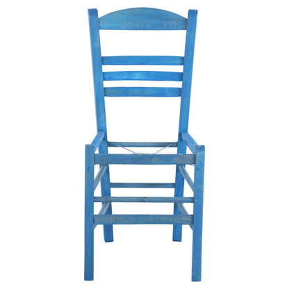 TRADITIONAL CHAIR JHETT HM5575.05 BEECH WOOD WITH IMPREGNATION IN BLUE-FRAME ONLY 40x42x87Hcm.