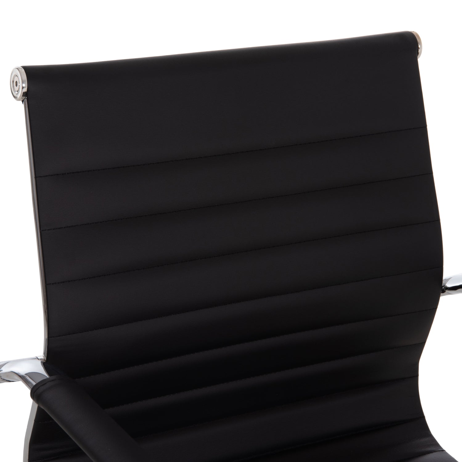 CONFERENCE CHAIR BOSS HM1023.31 WITH ARMS-BLACK PU-CHROMED METAL LEGS 54x55x88Hcm.