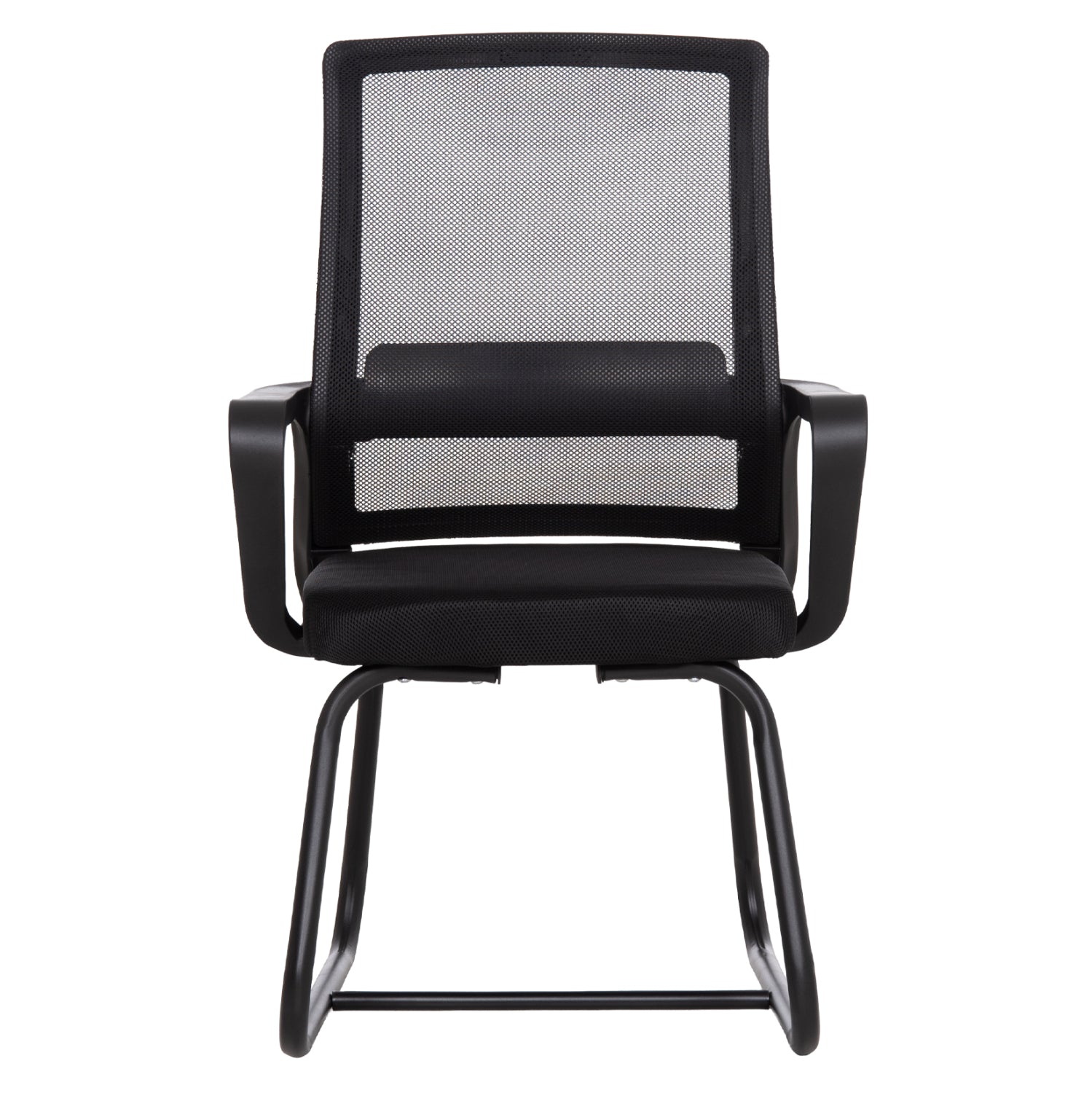 VISITOR'S CHAIR CASTER HM1228.01 METAL-PP-MESH FABRIC-- BLACK 46x52x94Hcm.