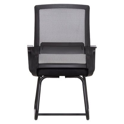 VISITOR'S CHAIR CASTER HM1228.01 METAL-PP-MESH FABRIC-- BLACK 46x52x94Hcm.