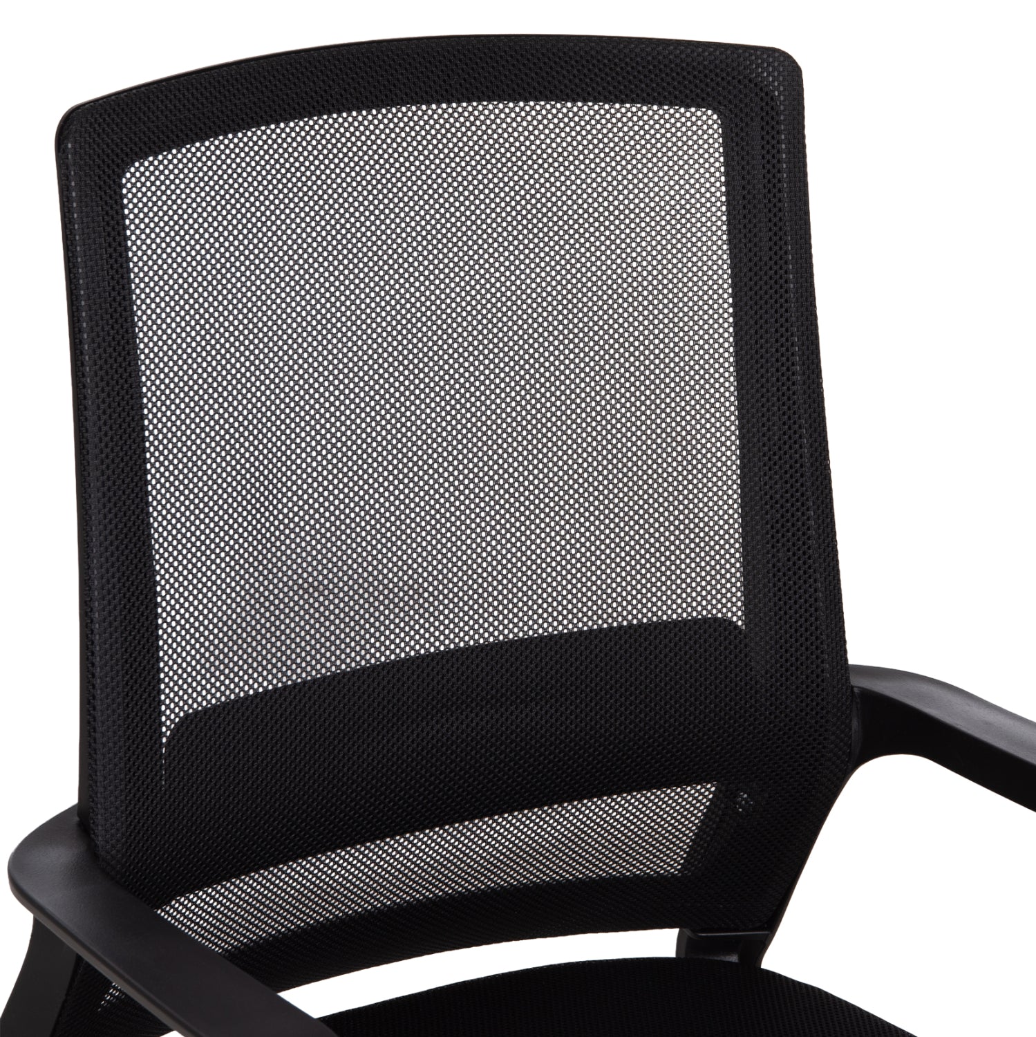 VISITOR'S CHAIR CASTER HM1228.01 METAL-PP-MESH FABRIC-- BLACK 46x52x94Hcm.