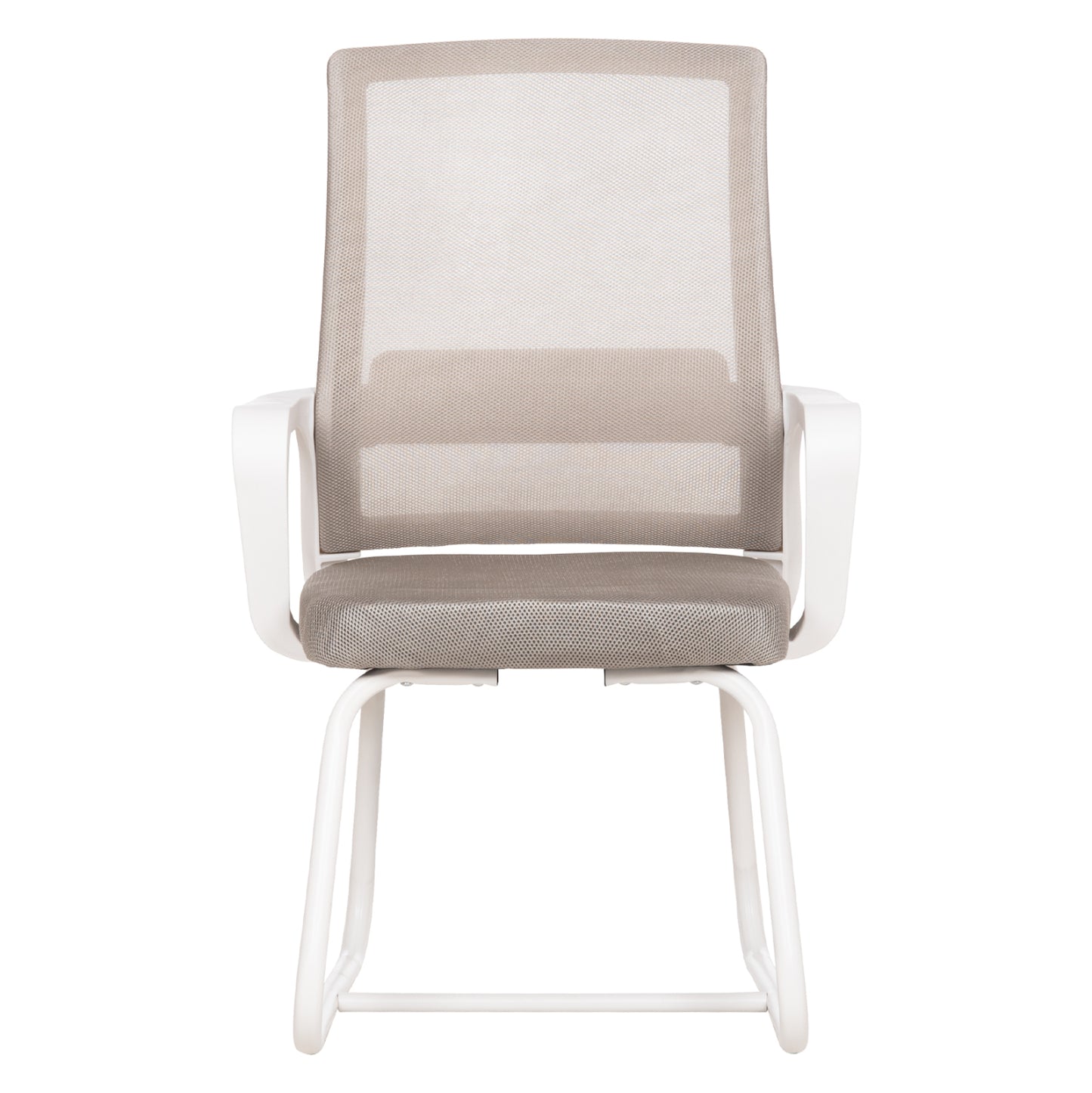 VISITOR'S CHAIR CASTER HM1228.02 WHITE METAL/PP--LIGHT GREY MESH 58x56x93Hcm.