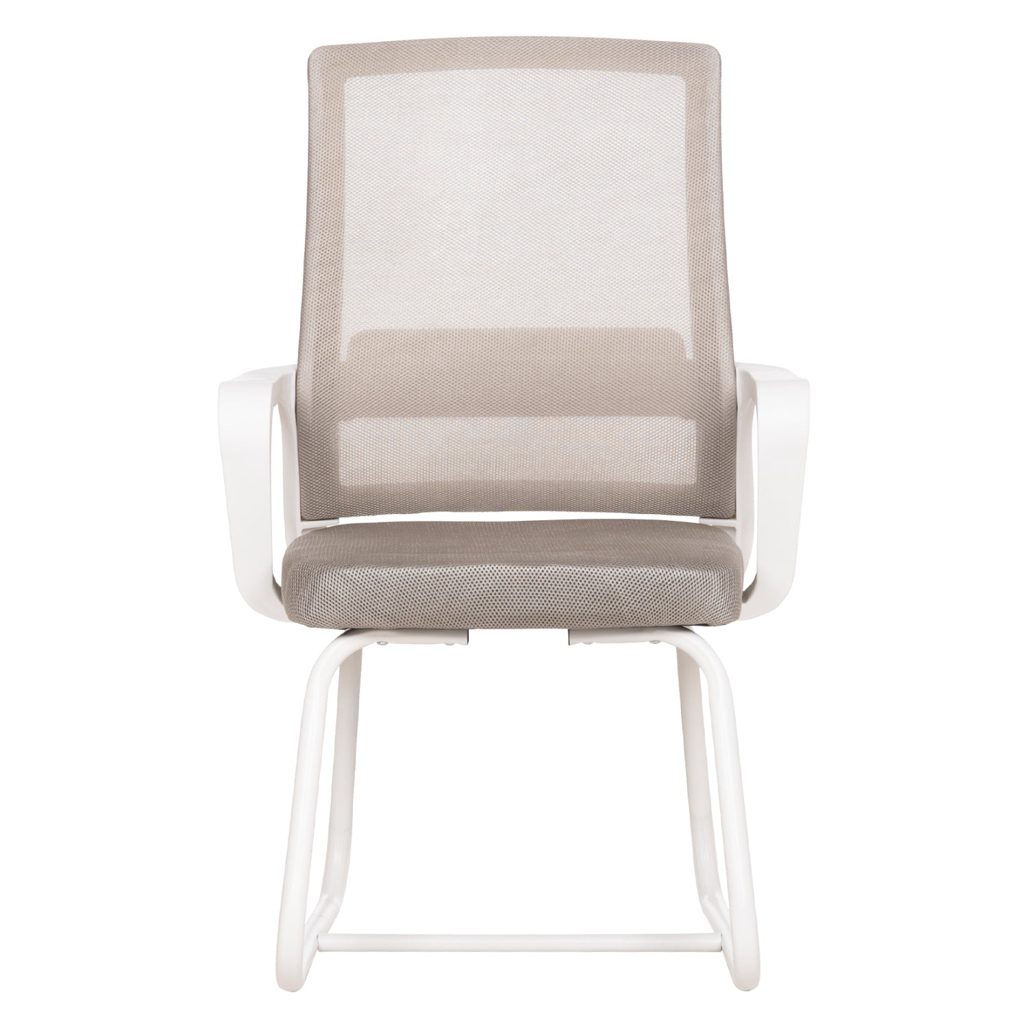 VISITOR'S CHAIR CASTER HM1228.02 WHITE METAL/PP--LIGHT GREY MESH 58x56x93Hcm.