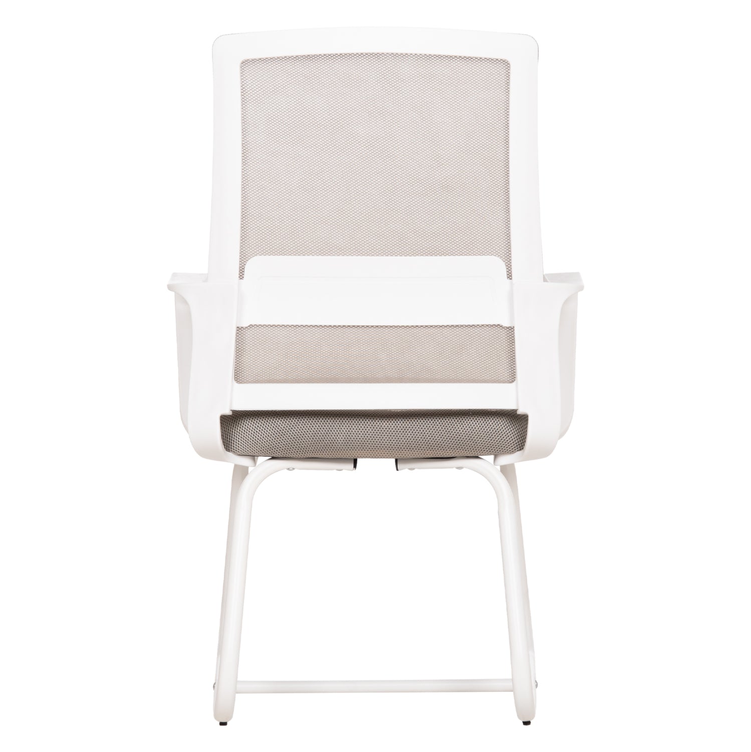 VISITOR'S CHAIR CASTER HM1228.02 WHITE METAL/PP--LIGHT GREY MESH 58x56x93Hcm.