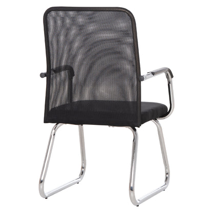 VISITOR'S CHAIR STED HM1232.01 BLACK MESH--CHROMED LEGS/ARMS 55x59x89Hcm