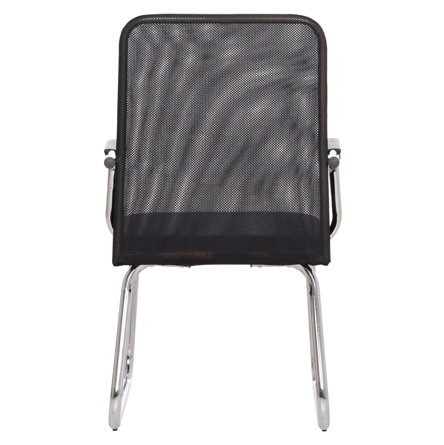 VISITOR'S CHAIR STED HM1232.01 BLACK MESH--CHROMED LEGS/ARMS 55x59x89Hcm
