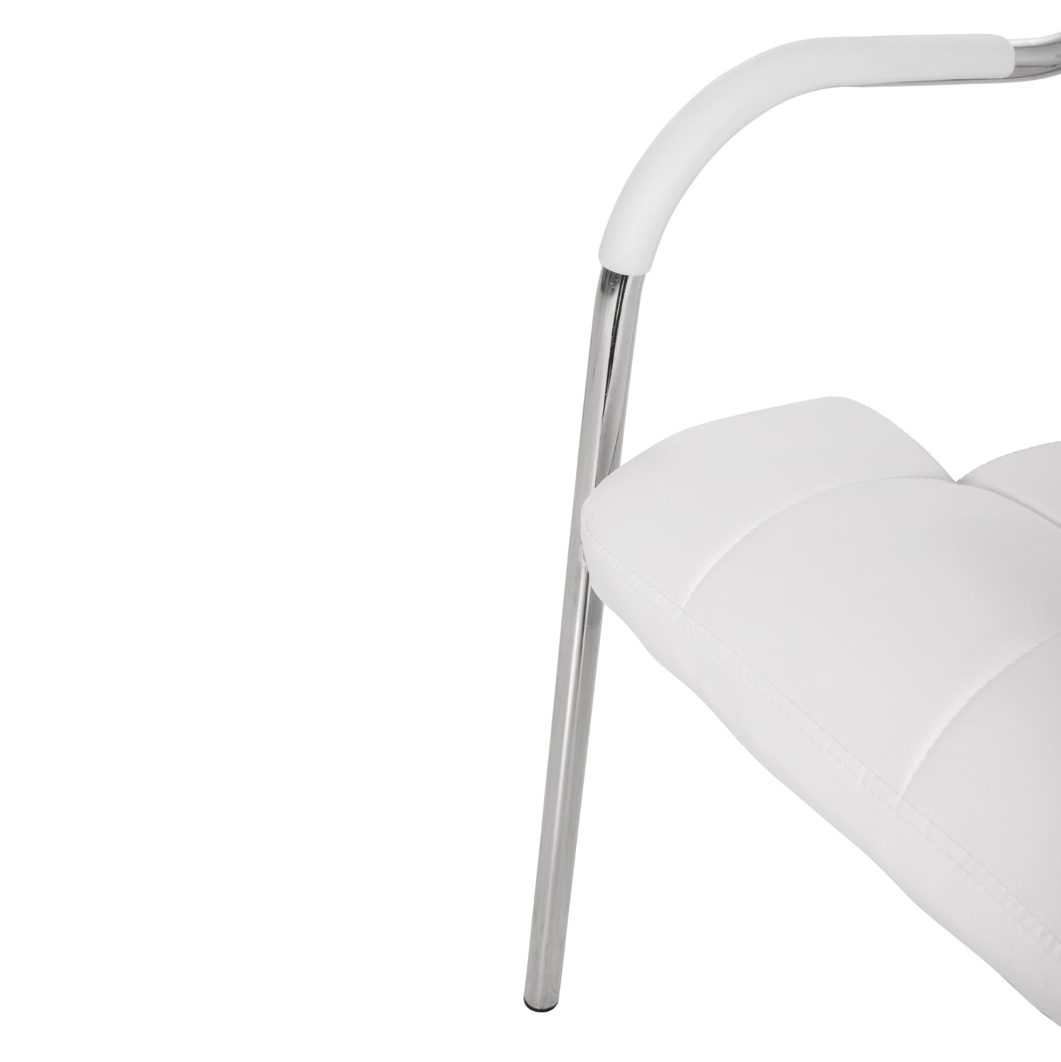 Conference office chair OBERON HM1018.02 White PU 51x52x88Hcm