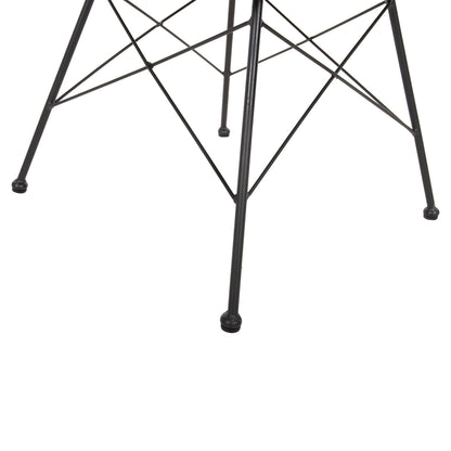CHAIR OUTDOOR ALLEGRA HM5451.11 METAL & CUSHION BLACK- WICKER BEIGE 52x51.5x83.5Hcm.