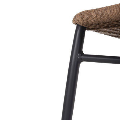 CHAIR EULO HM6049.03 ALUMINUM IN ANTHRACITE-SYNTHETIC RATTAN IN GREY 49x60x78Hcm