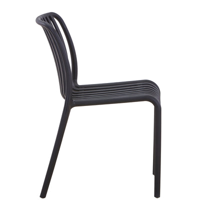 CHAIR OUTDOOR CONVEE HM6104.02 POLYPROPYLENE IN BLACK 48x56x79Hcm.