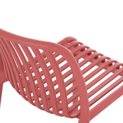 CHAIR OUTDOOR CONVEE HM6104.05 POLYPROPYLENE IN RED 48x56x79Hcm.
