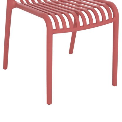 CHAIR OUTDOOR CONVEE HM6104.05 POLYPROPYLENE IN RED 48x56x79Hcm.