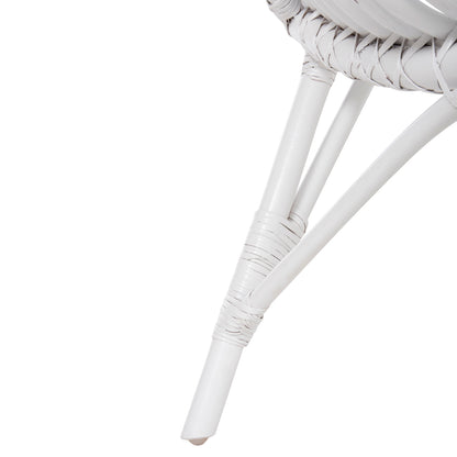 CHAIR FOR OUTDOORS CELLION HM9812.03 RATTAN POLES IN WHITE COLOR 76x72x83Hcm.