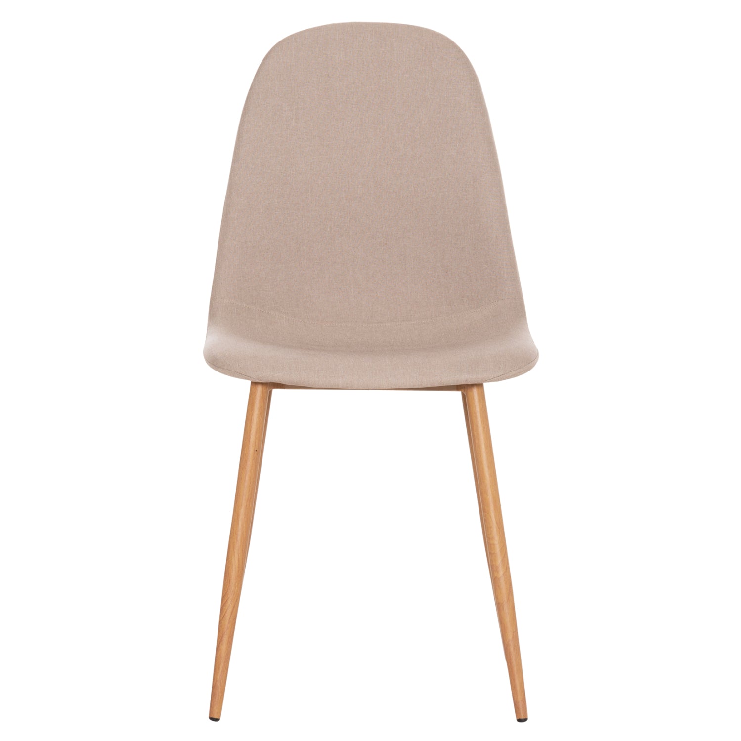 CHAIR HM00100.07 BEIGE FABRIC AND METAL LEGS 44x48x89Hcm.