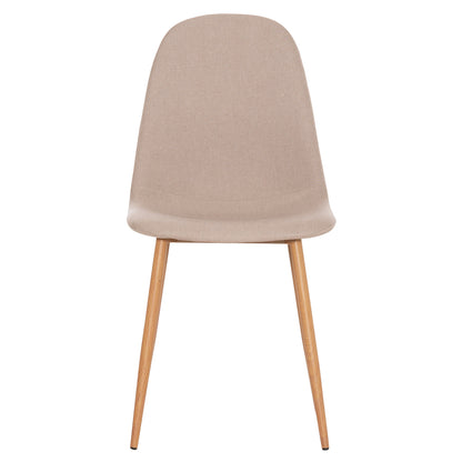 CHAIR HM00100.07 BEIGE FABRIC AND METAL LEGS 44x48x89Hcm.