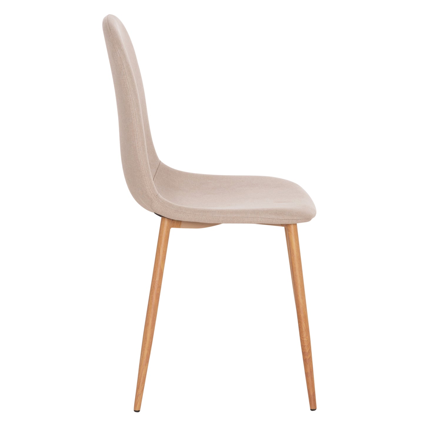 CHAIR HM00100.07 BEIGE FABRIC AND METAL LEGS 44x48x89Hcm.