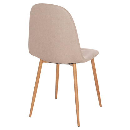 CHAIR HM00100.07 BEIGE FABRIC AND METAL LEGS 44x48x89Hcm.