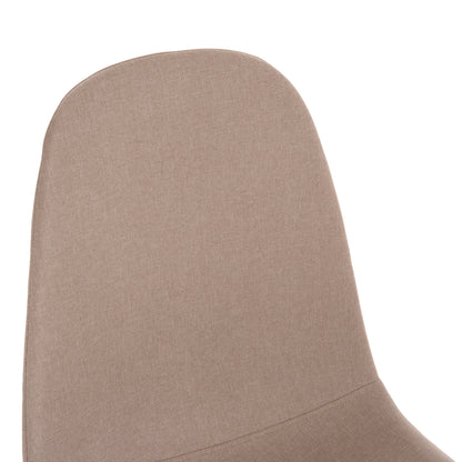 CHAIR HM00100.07 BEIGE FABRIC AND METAL LEGS 44x48x89Hcm.