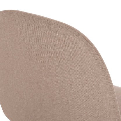 CHAIR HM00100.07 BEIGE FABRIC AND METAL LEGS 44x48x89Hcm.