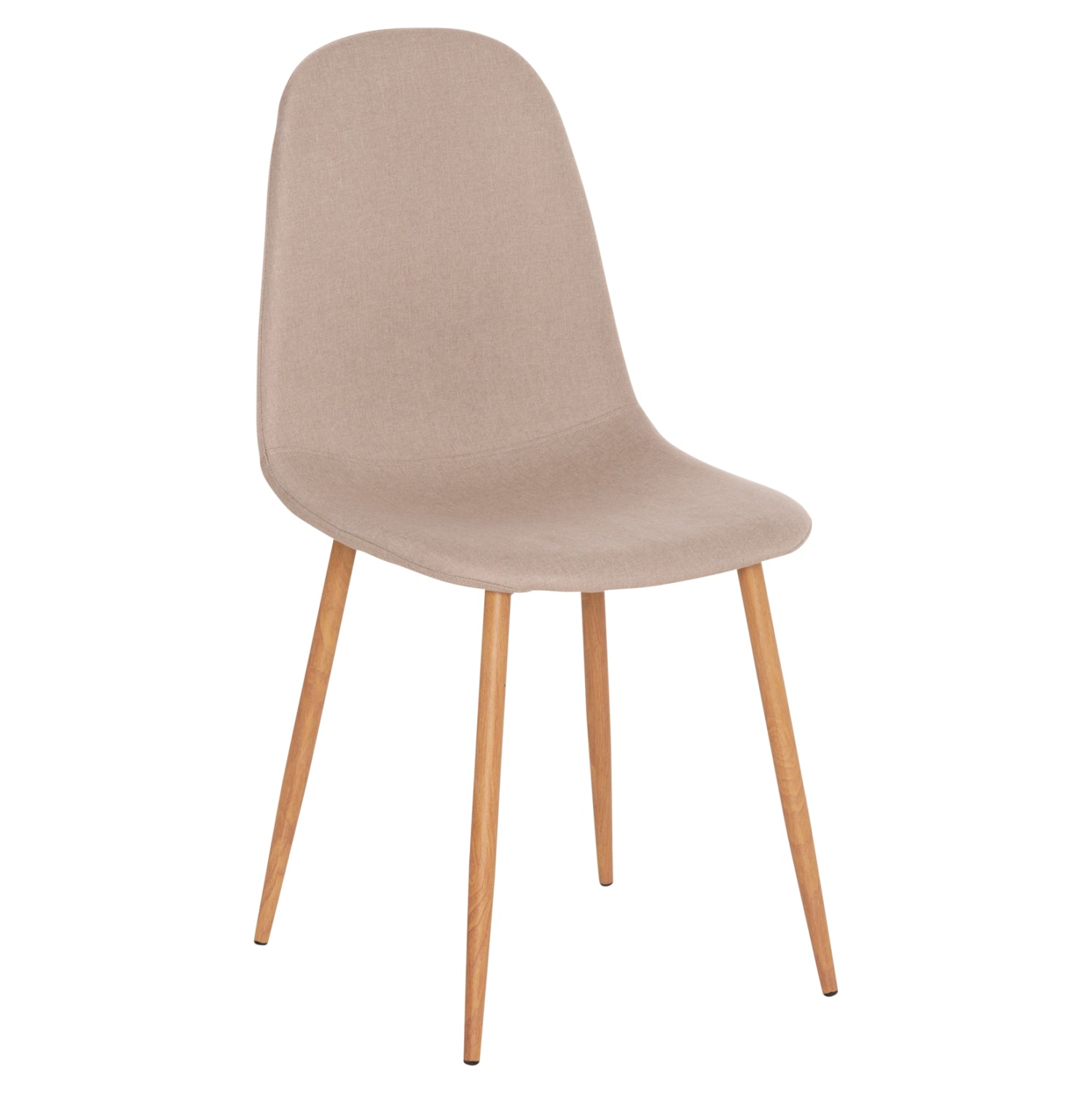 CHAIR HM00100.07 BEIGE FABRIC AND METAL LEGS 44x48x89Hcm.