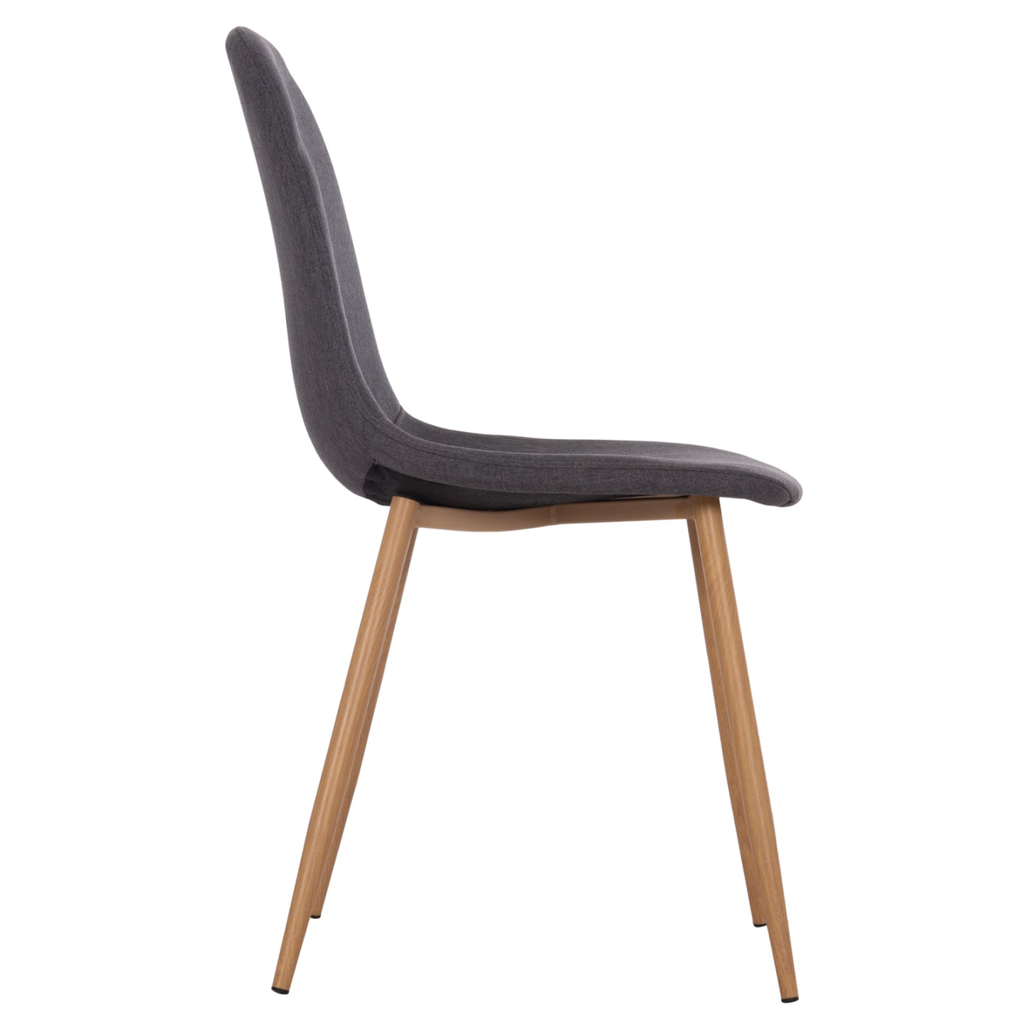 Dining chair Leonardo HM00100.10 with metallic legs and grey fabric 45x51.5x85H