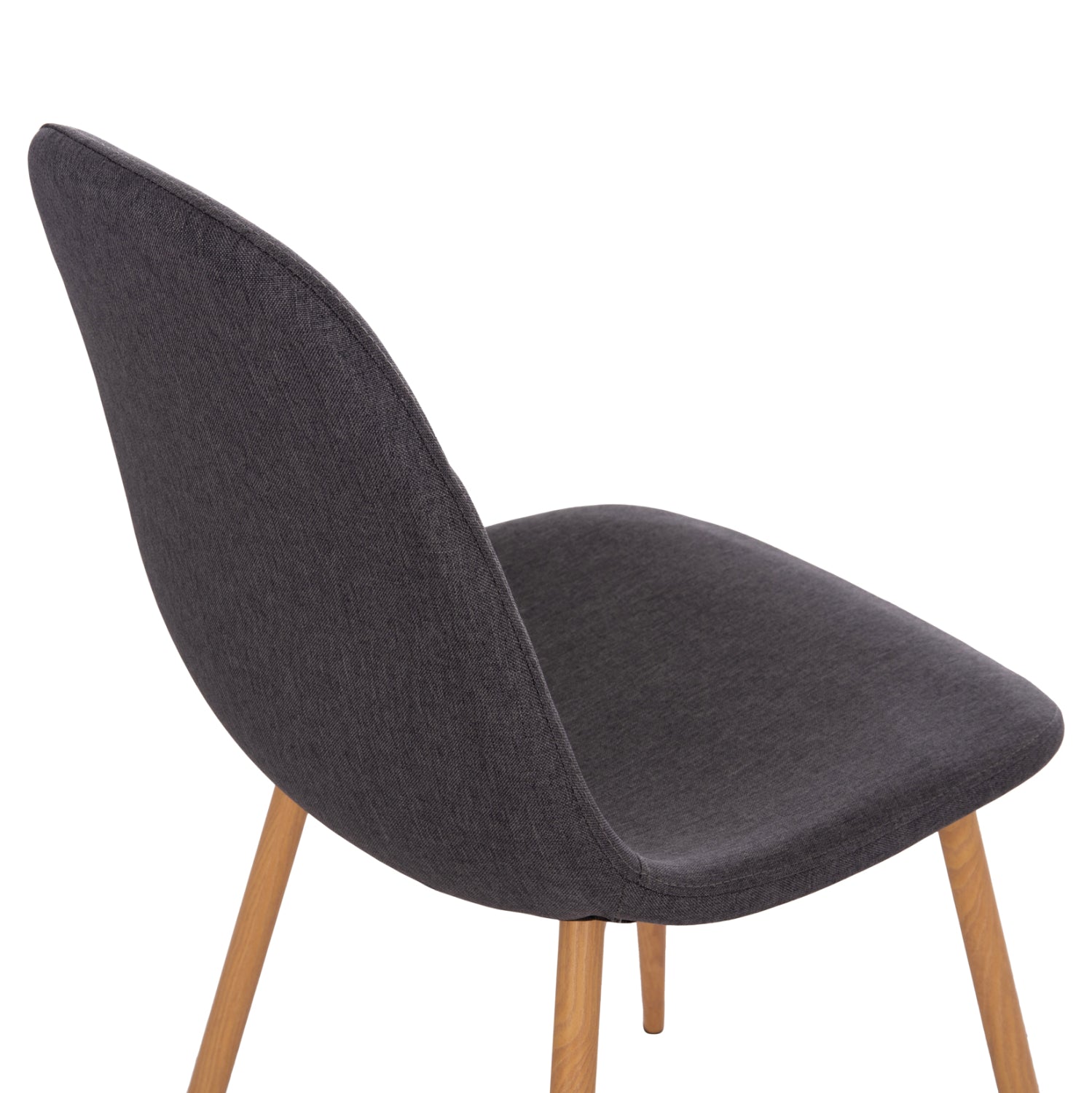 Dining chair Leonardo HM00100.10 with metallic legs and grey fabric 45x51.5x85H