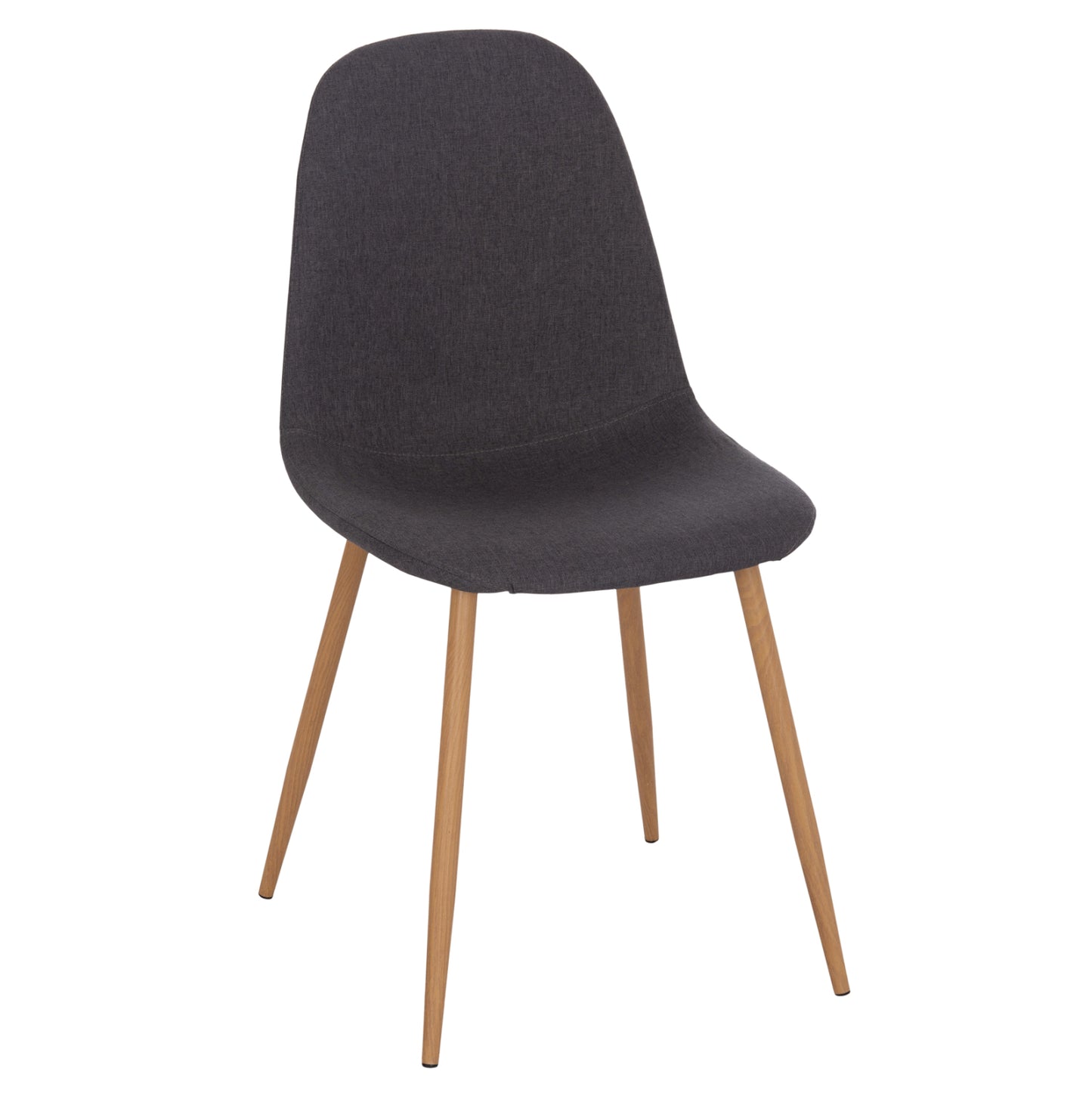 Dining chair Leonardo HM00100.10 with metallic legs and grey fabric 45x51.5x85H